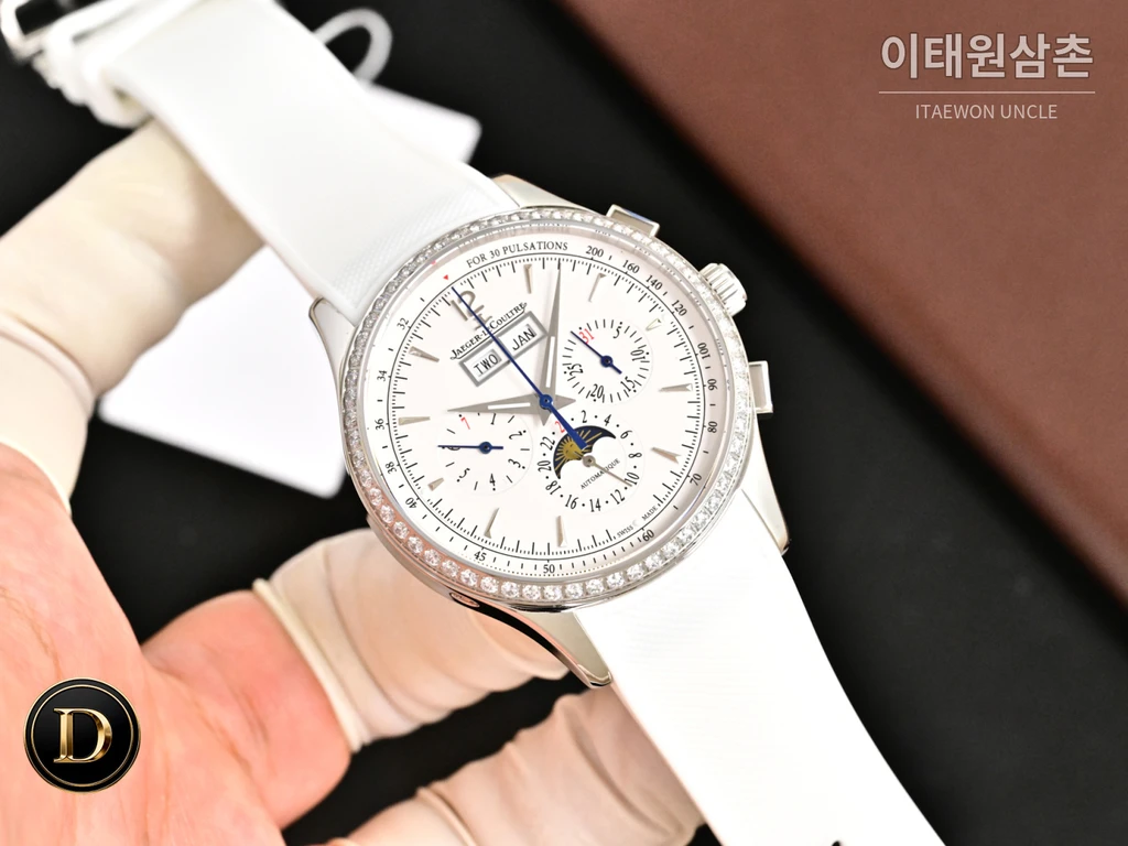 예거르쿨트르 마스터 컨트롤 데이트 스틸 선레이 다이얼 오토매틱 40mm