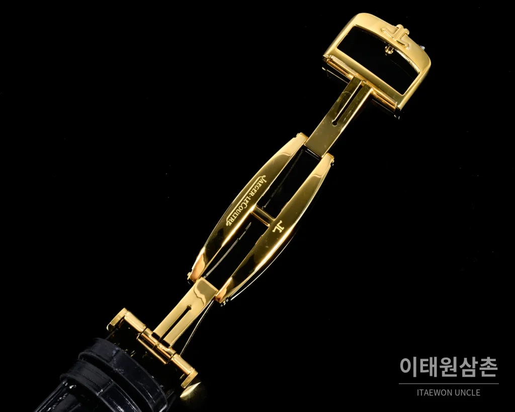 예거르쿨트르 마스터 지오그래픽 스틸 듀얼타임 오토매틱 42mm Q1428421 화이트 다이얼 블랙 가죽 스트랩