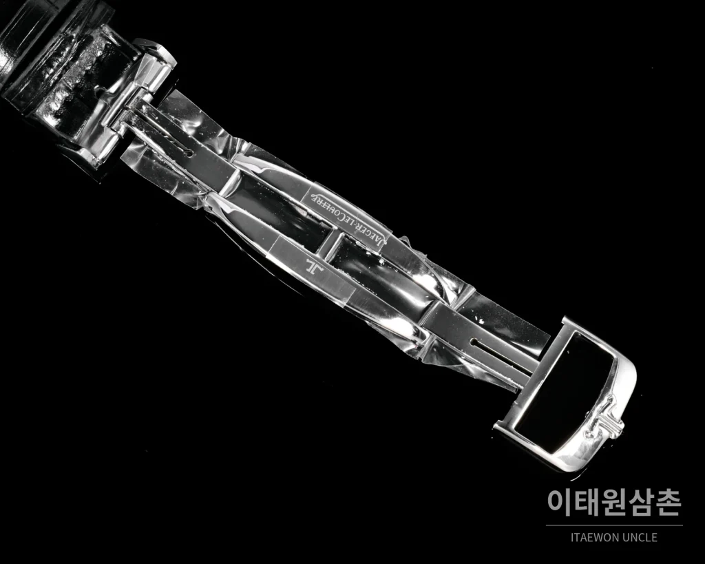 예거르쿨트르 마스터 지오그래픽 스틸 듀얼타임 오토매틱 42mm Q1428421 블랙 다이얼 블랙 가죽 스트랩