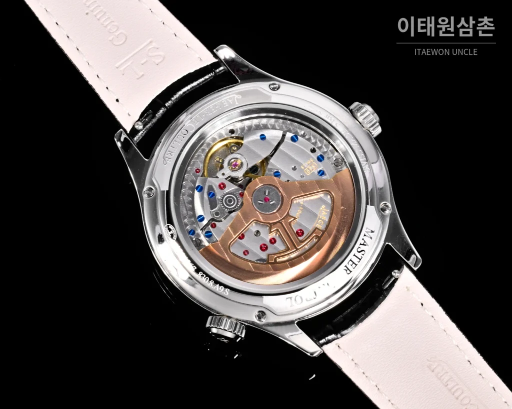 예거르쿨트르 마스터 지오그래픽 스틸 듀얼타임 오토매틱 42mm Q1428421 블랙 다이얼 블랙 가죽 스트랩
