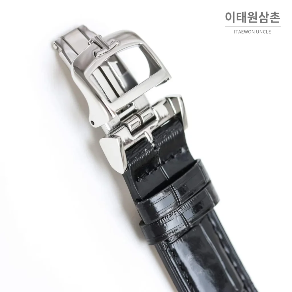 예거르쿨트르 마스터 지오그래픽 가죽밴드 월드타임 오토매틱 불랙다이얼 39mm
