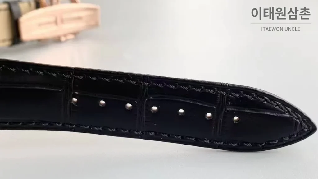 예거르쿨트르 마스터 스켈레톤 투르비옹 GMT 듀얼타임 수동 42mm 스켈레톤 다이얼 블랙 가죽 스트랩 로즈골드 베젤