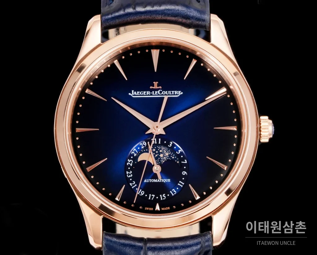 예거르쿨트르 마스터 울트라 씬 문페이즈 실버다이얼 오토매틱 39mm