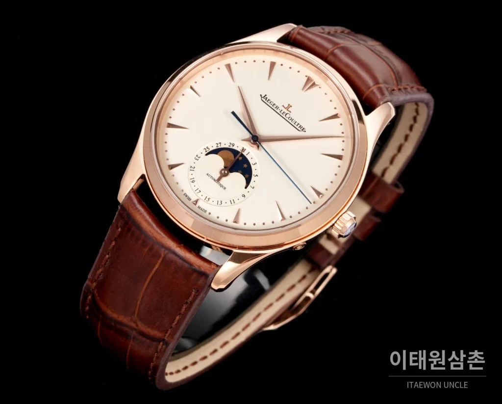 예거르쿨트르 마스터 울트라 씬 문페이즈 실버다이얼 오토매틱 39mm (2)