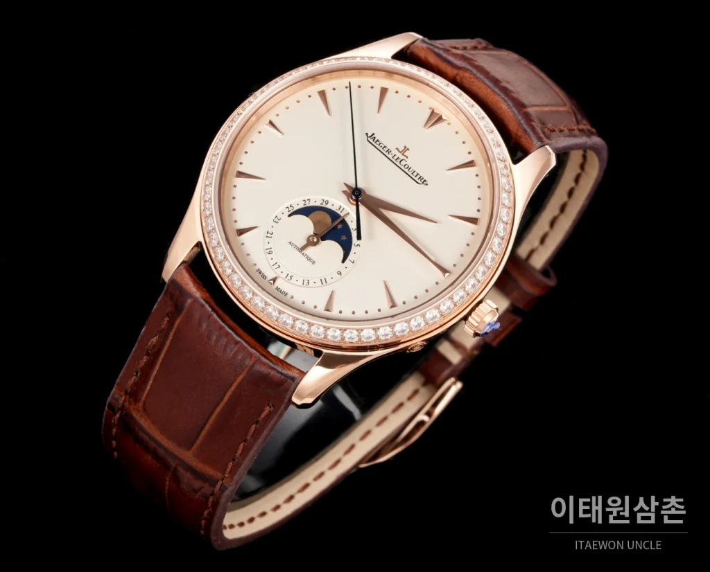예거르쿨트르 마스터 울트라 씬 문페이즈 실버다이얼 오토매틱 39mm (2)