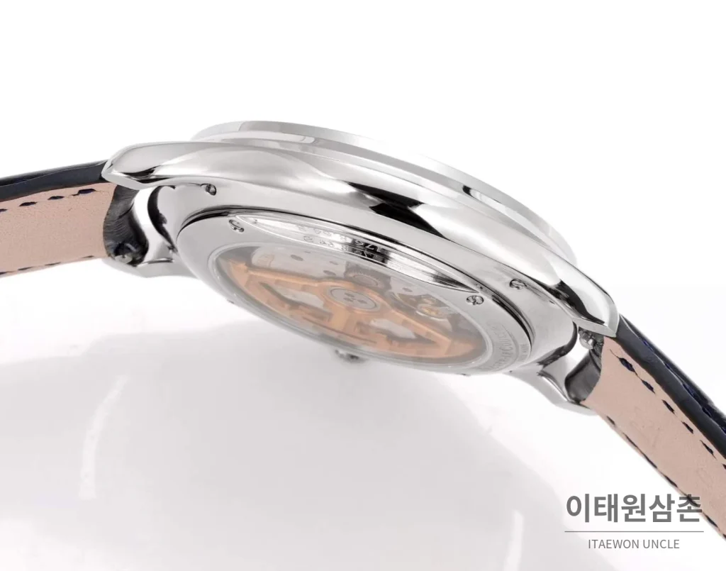 예거르쿨트르 마스터 울트라 씬 파워리저브 스틸 네이비다이얼 오토매틱 39mm