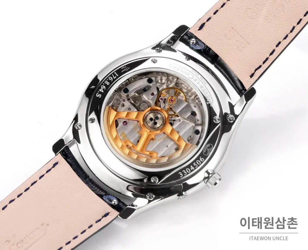 예거르쿨트르 마스터 울트라 씬 파워리저브 스틸 네이비다이얼 오토매틱 39mm