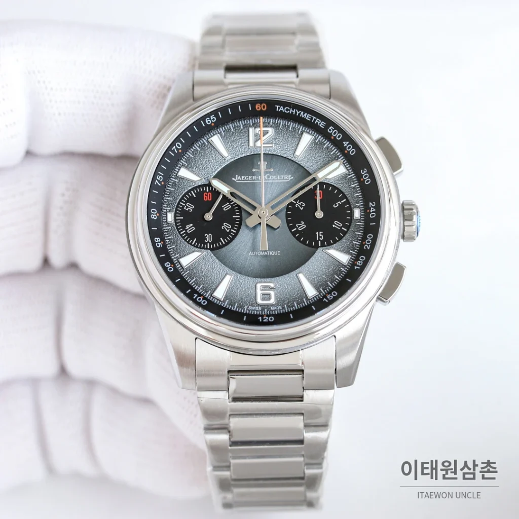 예거르쿨트르 패트리모니 크로노그래프 오토매틱 42mm 그레이 다이얼