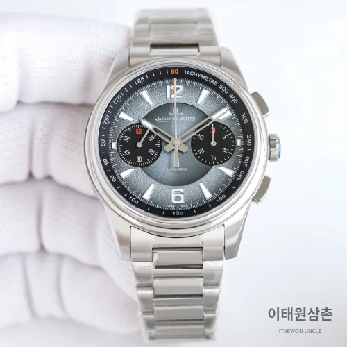 예거르쿨트르 패트리모니 크로노그래프 오토매틱 42mm 그레이 다이얼