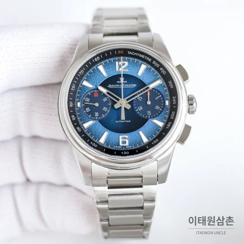 예거르쿨트르 패트리모니 크로노그래프 오토매틱 42mm 블루 다이얼