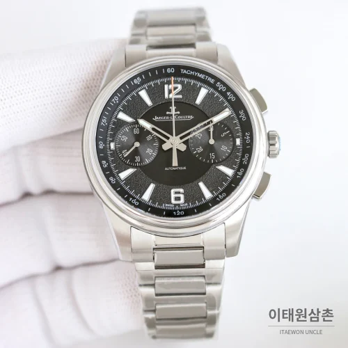 예거르쿨트르 패트리모니 크로노그래프 오토매틱 42mm 블랙 다이얼