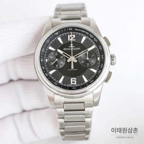 예거르쿨트르 패트리모니 크로노그래프 오토매틱 42mm 블랙 다이얼