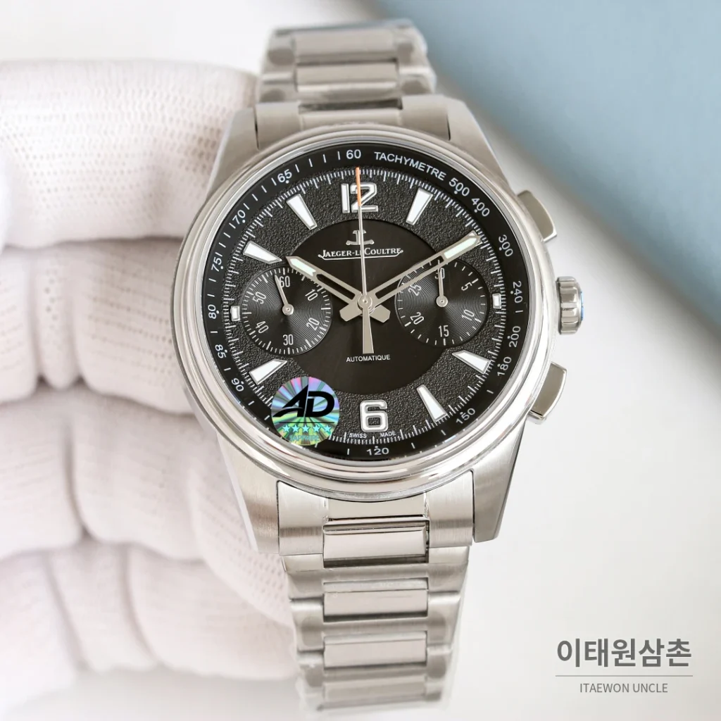 예거르쿨트르 패트리모니 크로노그래프 오토매틱 42mm 블랙 다이얼 (2)
