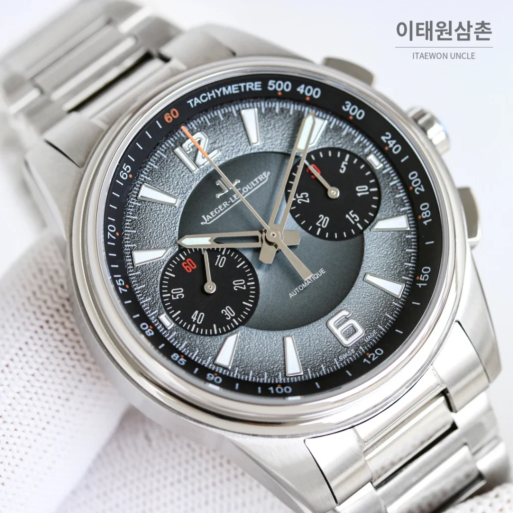 예거르쿨트르 패트리모니 크로노그래프 오토매틱 42mm 그레이 다이얼