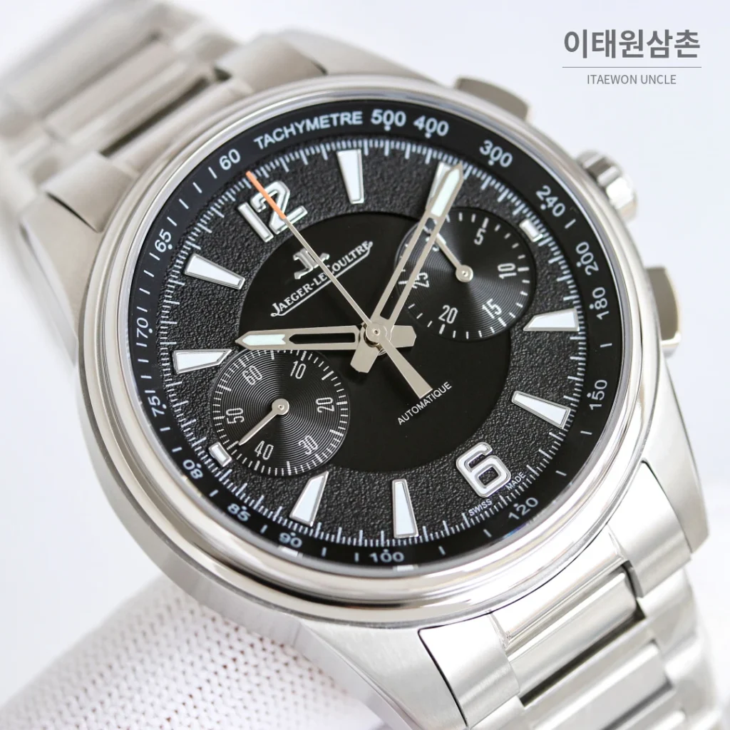 예거르쿨트르 패트리모니 크로노그래프 오토매틱 42mm 블랙 다이얼
