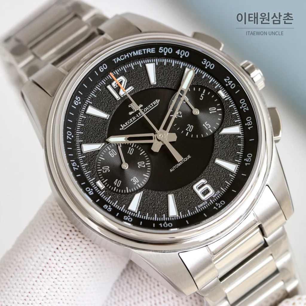 예거르쿨트르 패트리모니 크로노그래프 오토매틱 42mm 블랙 다이얼 (2)