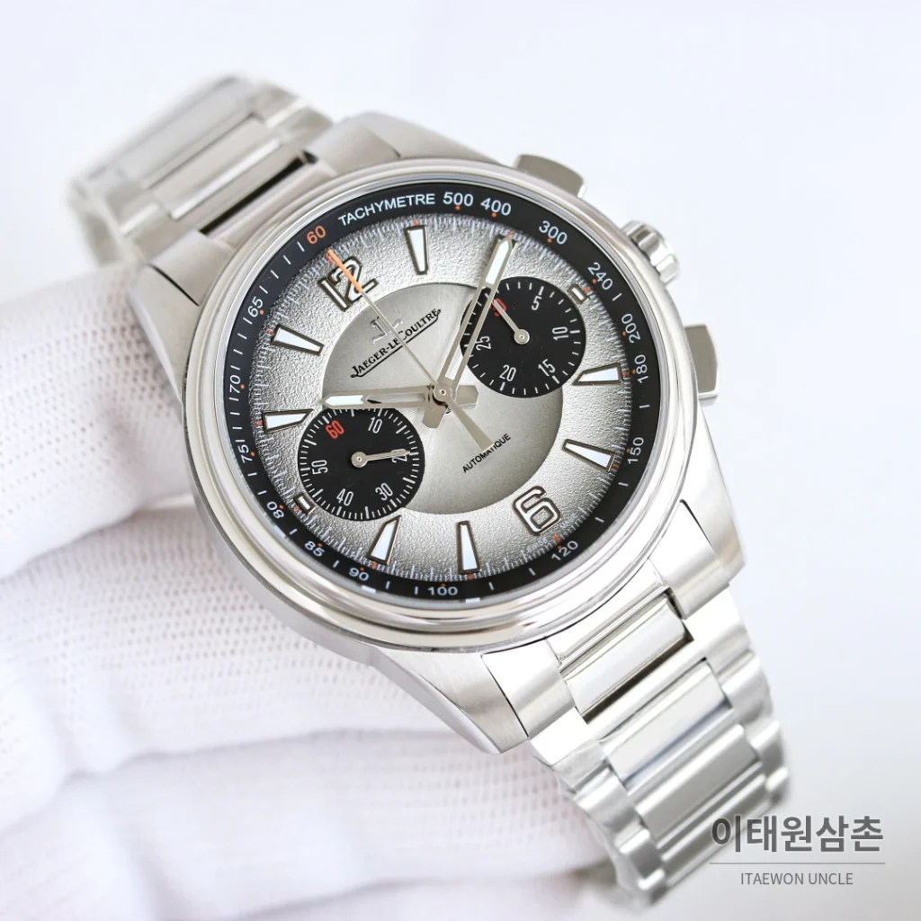 예거르쿨트르 패트리모니 크로노그래프 오토매틱 42mm 그레이 다이얼