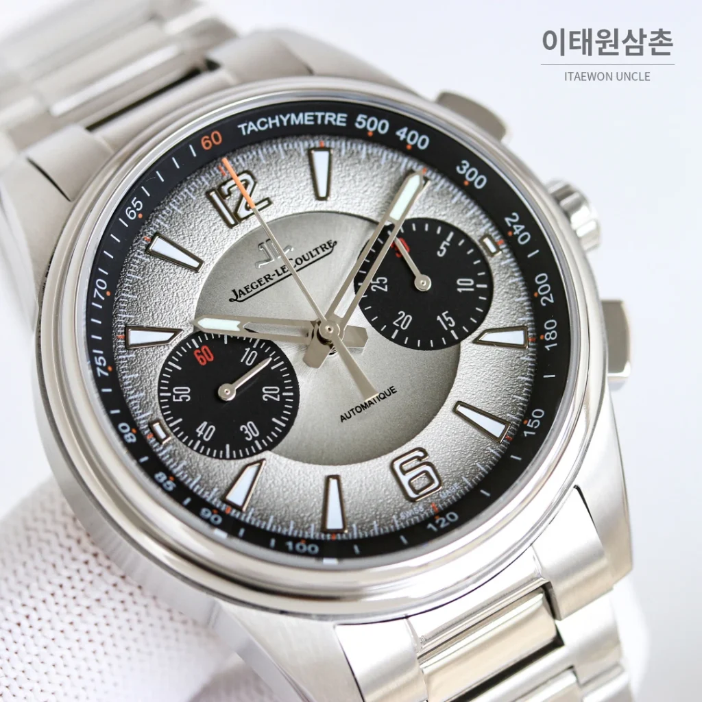 예거르쿨트르 패트리모니 크로노그래프 오토매틱 42mm 그레이 다이얼