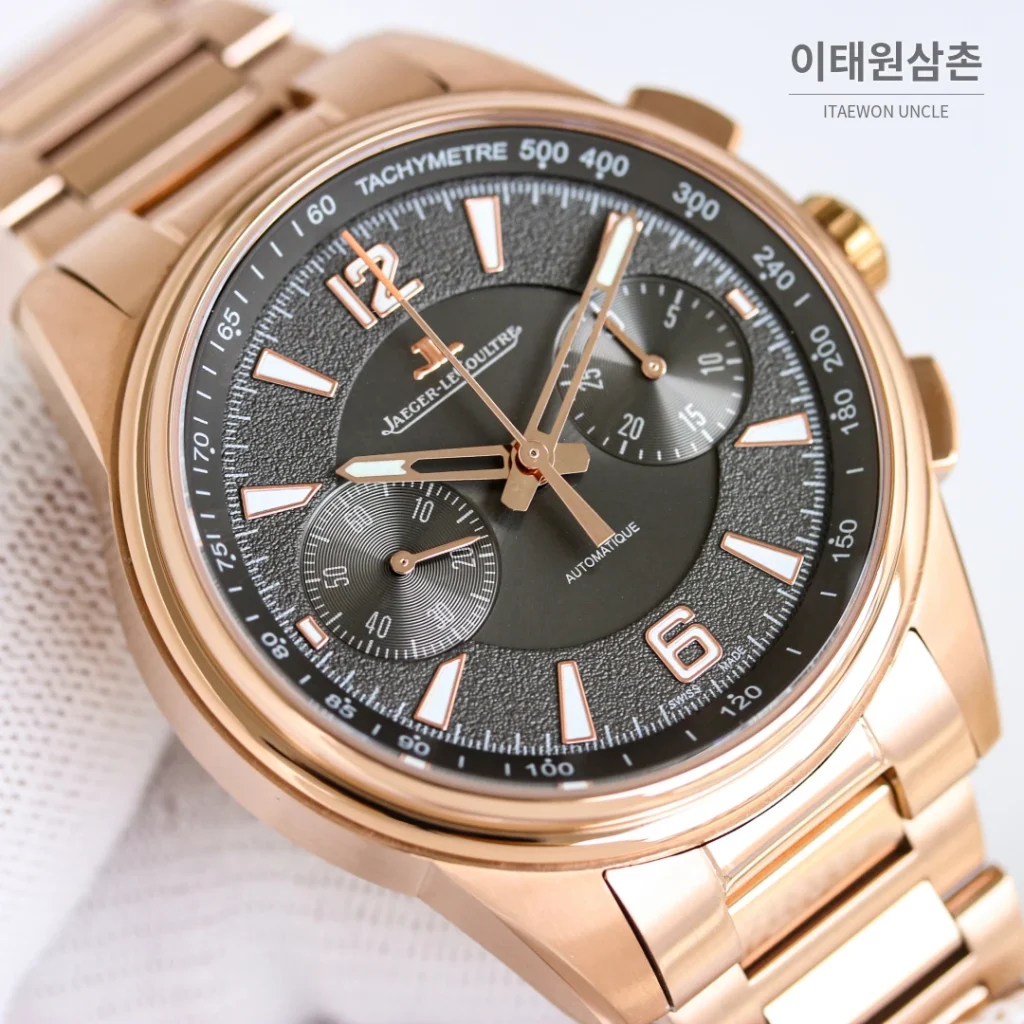 예거르쿨트르 패트리모니 크로노그래프 오토매틱 42mm 블랙 다이얼