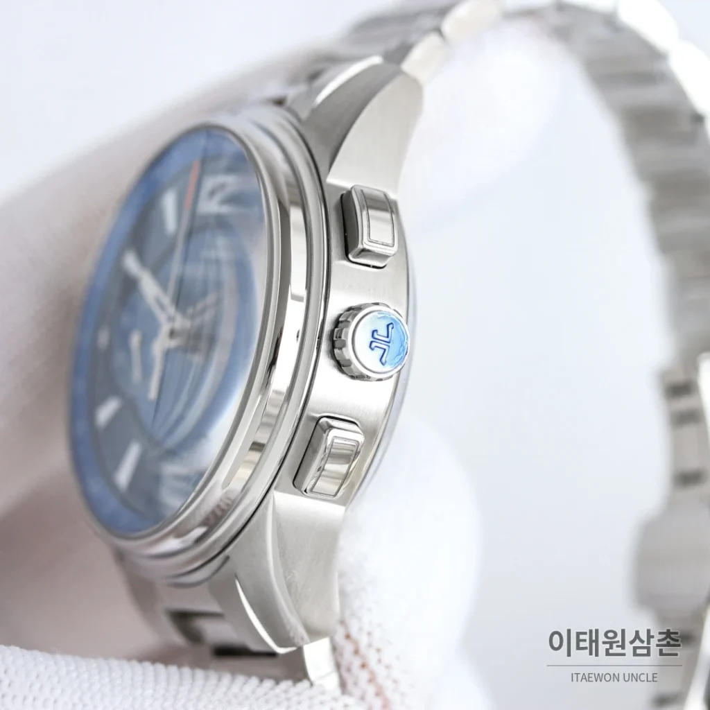 예거르쿨트르 패트리모니 크로노그래프 오토매틱 42mm 블루 다이얼
