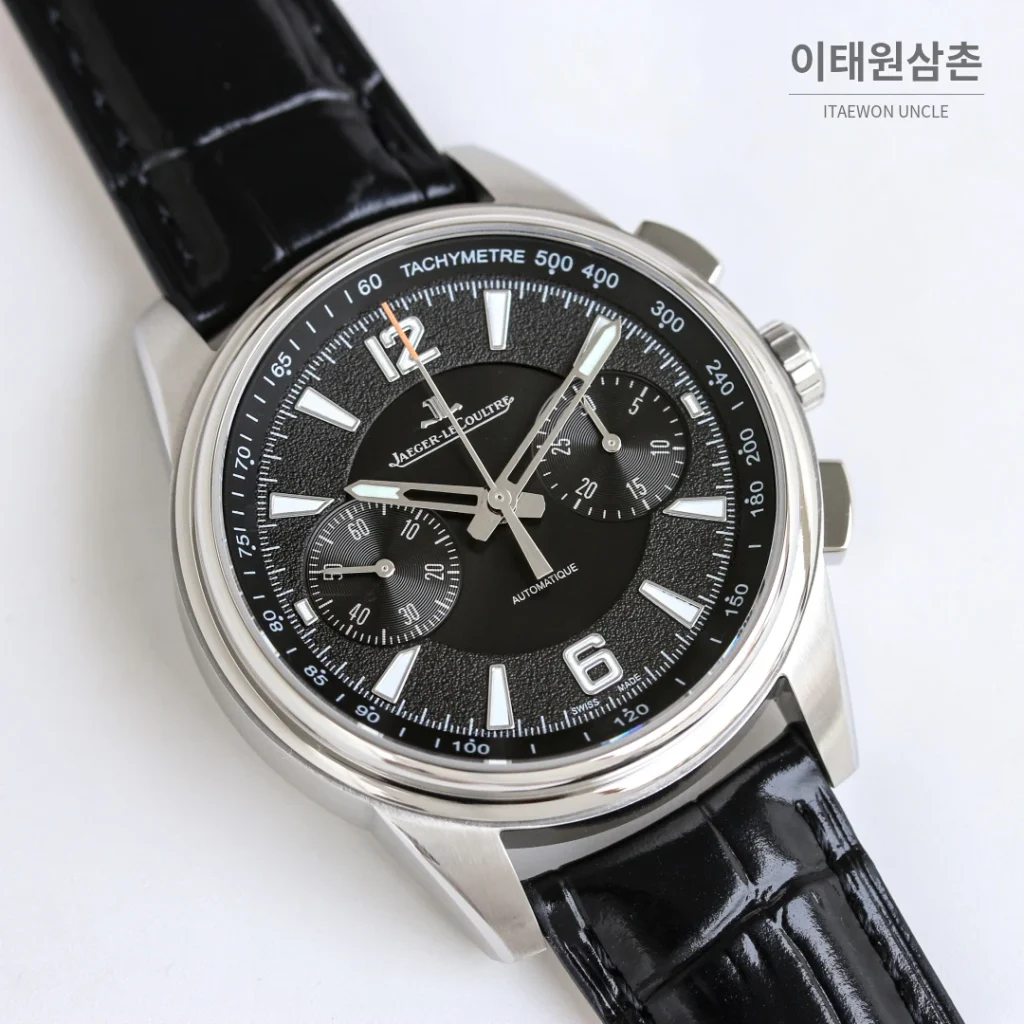 예거르쿨트르 폴라리스 블랙다이얼 크로노그래프 오토매틱 42mm
