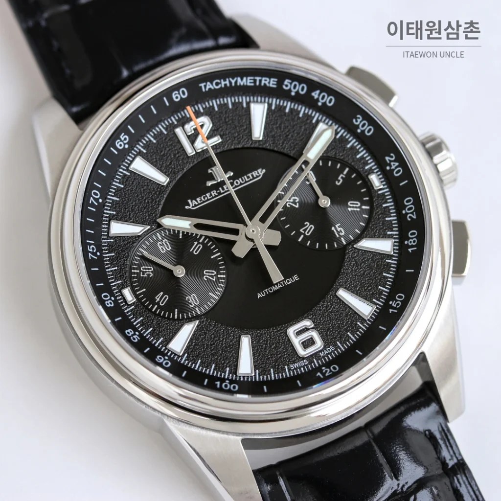 예거르쿨트르 폴라리스 블랙다이얼 크로노그래프 오토매틱 42mm