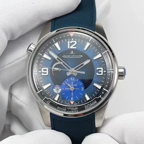 예거르쿨트르 폴라리스 지오그래픽 그레이 월드타임 오토매틱 42mm AP13 블루 다이얼