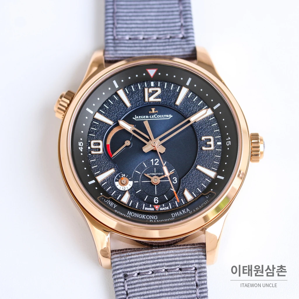예거르쿨트르 폴라리스 지오그래픽 월드타임 블루블랙다이얼 오토매틱 42mm