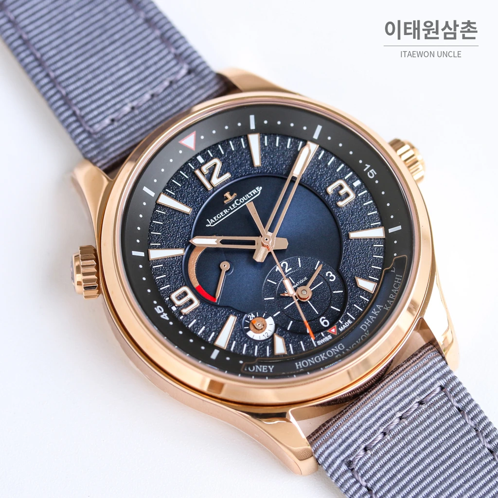 예거르쿨트르 폴라리스 지오그래픽 월드타임 블루블랙다이얼 오토매틱 42mm