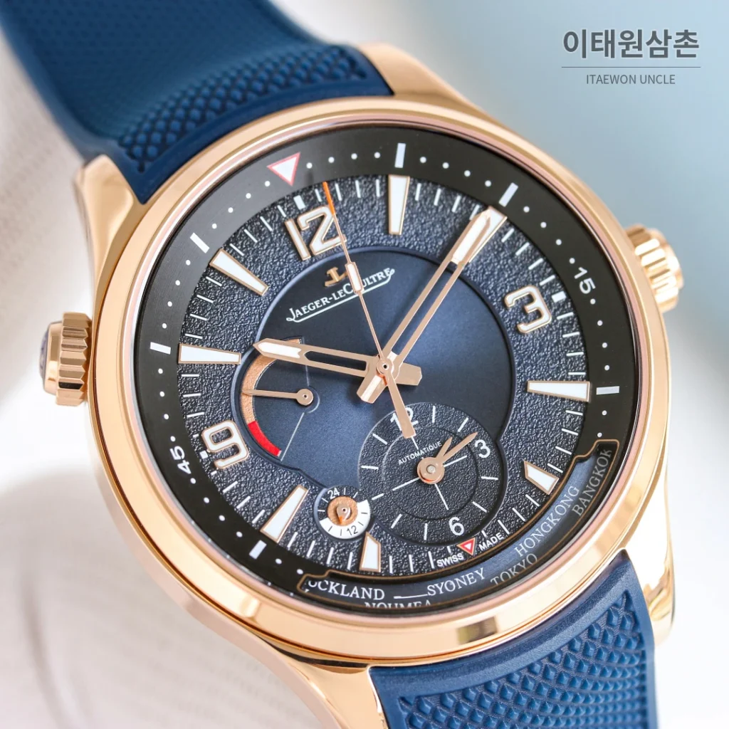 예거르쿨트르 폴라리스 지오그래픽 월드타임 블루다이얼 오토매틱 42mm