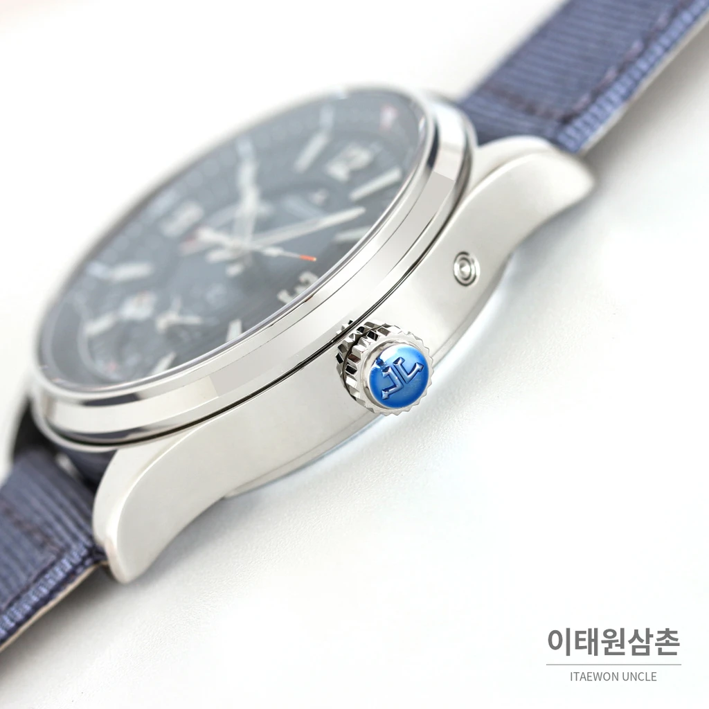 예거르쿨트르 폴라리스 지오그래픽 월드타임 실버베젤 블루블랙다이얼 오토매틱 42mm