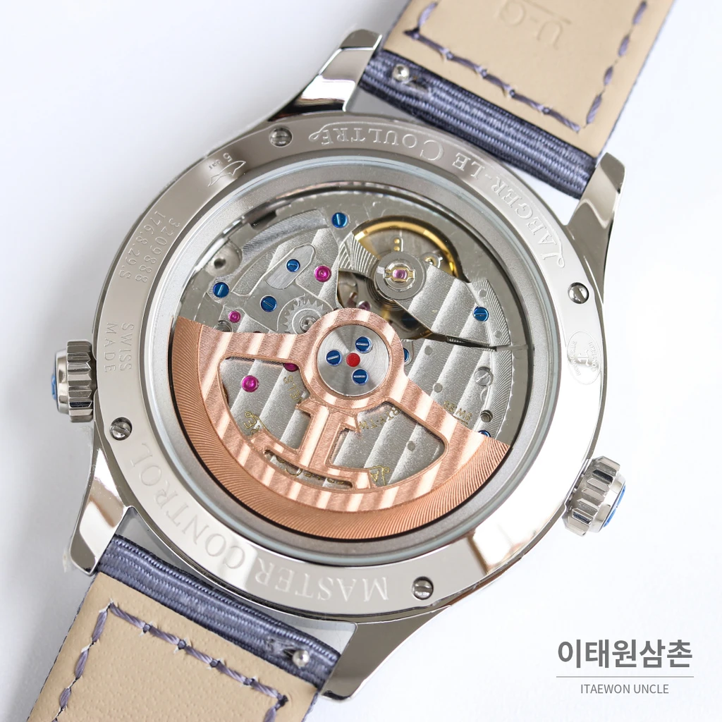 예거르쿨트르 폴라리스 지오그래픽 월드타임 실버베젤 블루블랙다이얼 오토매틱 42mm