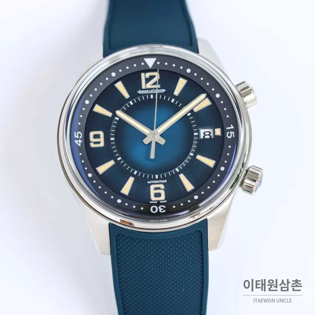 예거르쿨트르 폴라리스 러버밴드 블랙다이얼 데이트 오토매틱 42mm (3)
