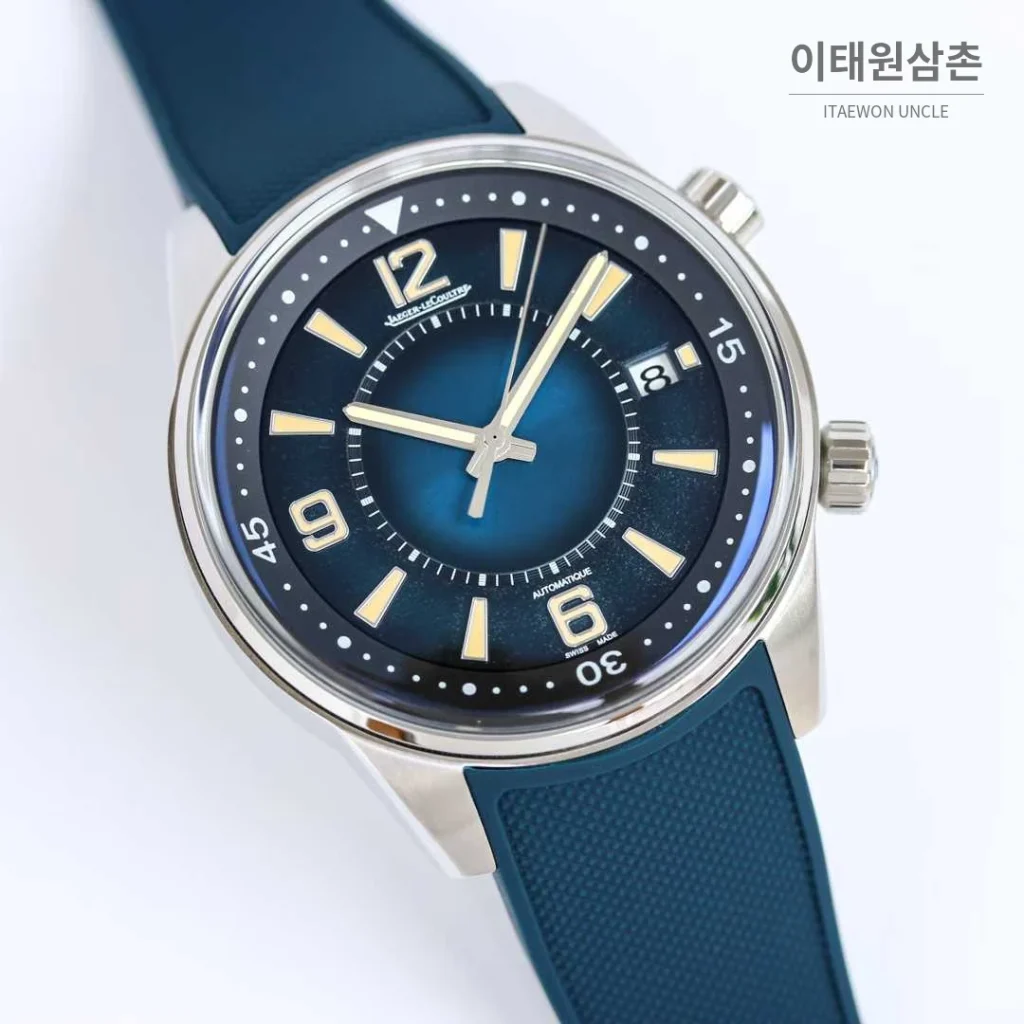 예거르쿨트르 폴라리스 러버밴드 블랙다이얼 데이트 오토매틱 42mm (3)