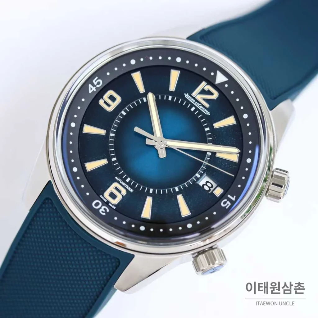 예거르쿨트르 폴라리스 러버밴드 블랙다이얼 데이트 오토매틱 42mm (3)