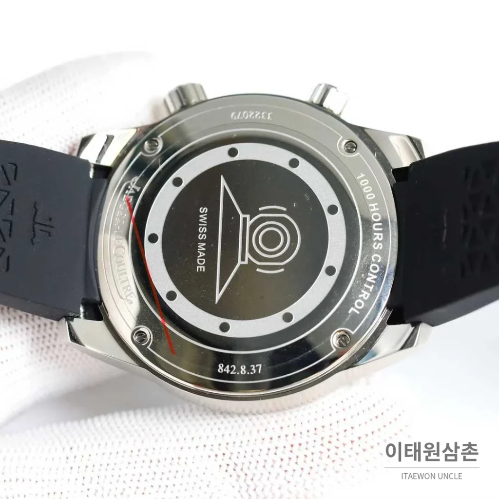 예거르쿨트르 폴라리스 러버밴드 블랙다이얼 데이트 오토매틱 42mm (2)