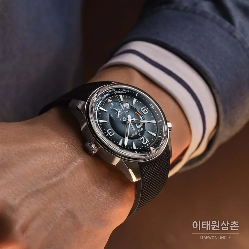 예거르쿨트르 폴라리스 월드타임 블루블랙 다이얼 오토매틱 42mm