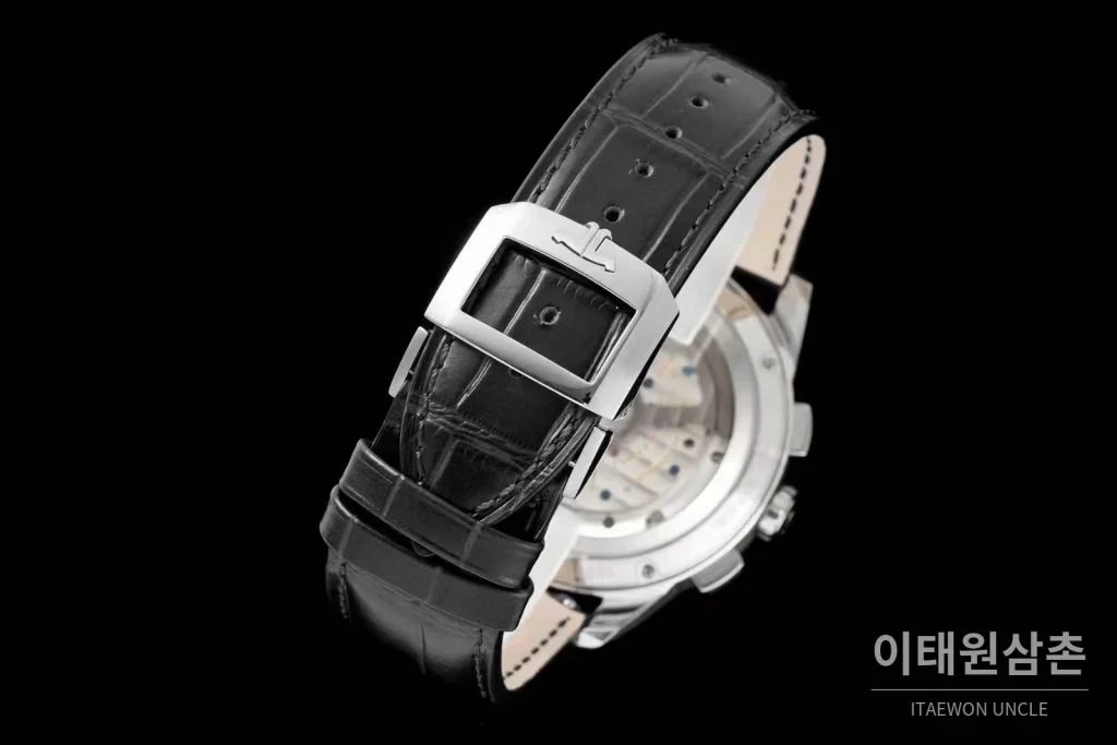 예거르쿨트르 폴라리스 월드타임 크로노그래프 스틸 블루블랙다이얼 오토매틱 44mm (2)