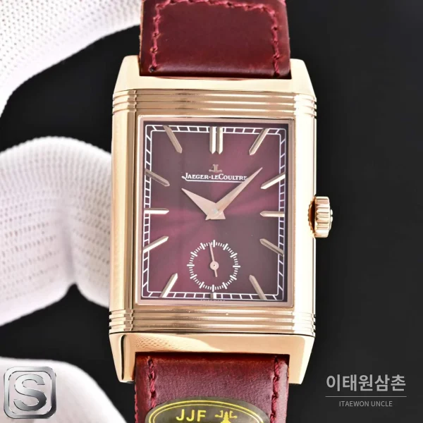예거르쿨트르 리베르소 트리뷰트 듀오페이스 스몰 세컨즈 수동 시계 47mm Q3988482 버건디 다이얼 예거르쿨트르 리베르소 트리뷰트 듀오페이스 스몰 세컨즈 수동 시계 47mm Q3988482 버건디 다이얼