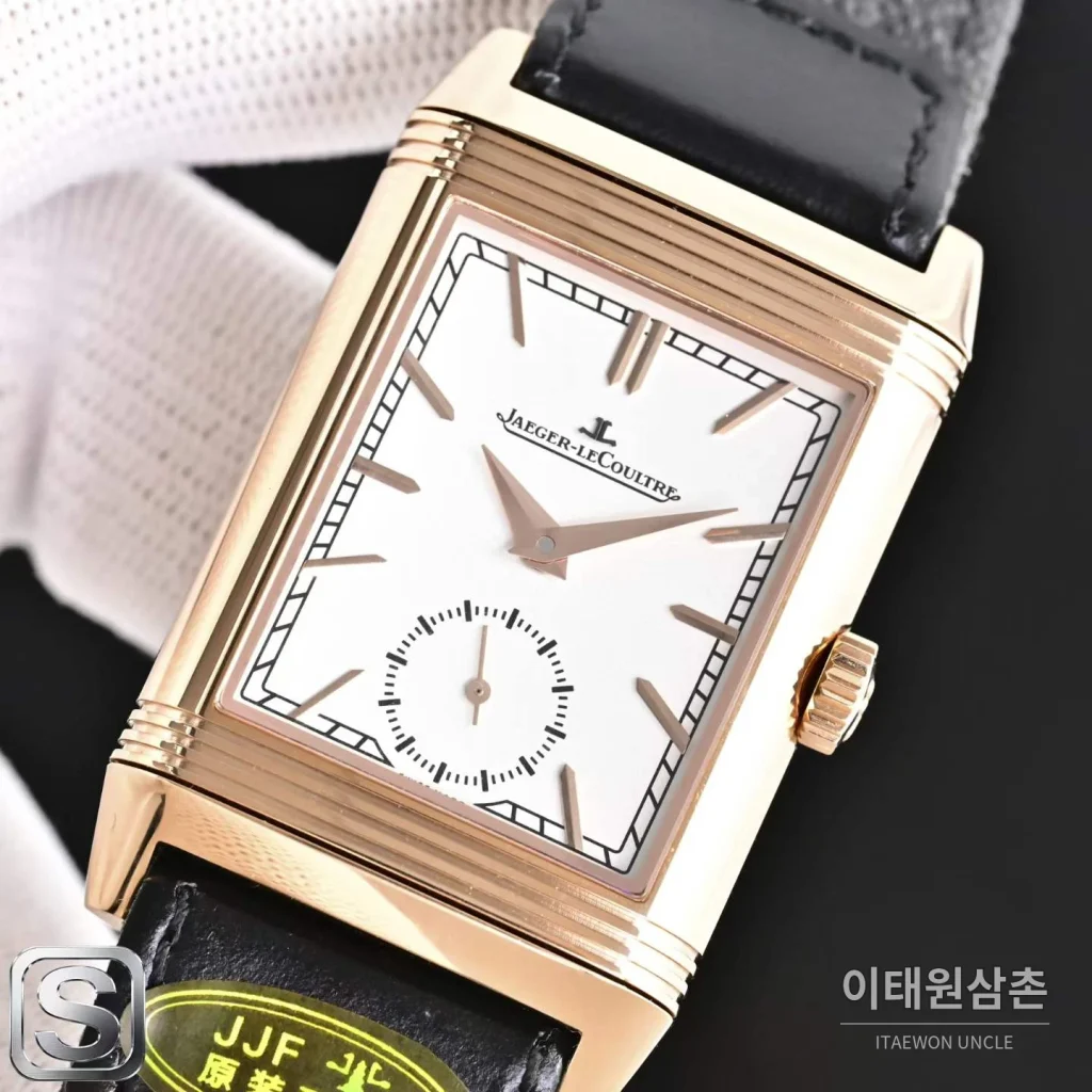 예거르쿨트르 리베르소 트리뷰트 듀오페이스 스몰 세컨즈 수동 시계 47mm Q3988482 화이트 다이얼 (2)