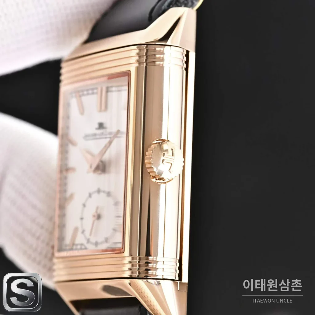 예거르쿨트르 리베르소 트리뷰트 듀오페이스 스몰 세컨즈 수동 시계 47mm Q3988482 화이트 다이얼 (2)