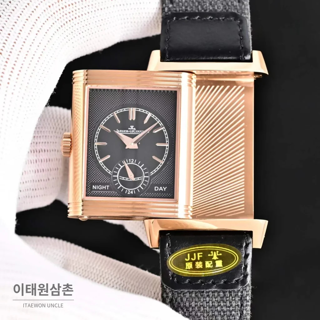 예거르쿨트르 리베르소 트리뷰트 듀오페이스 스몰 세컨즈 수동 시계 47mm Q3988482 화이트 다이얼 (2)