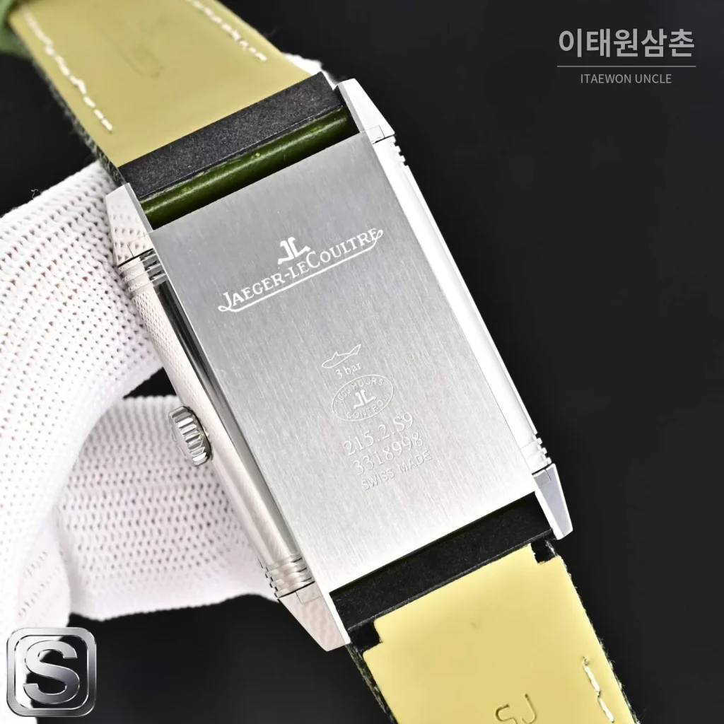예거르쿨트르 리베르소 트리뷰트 듀오페이스 스몰 세컨즈 수동 시계 47mm Q3988482 블루 다이얼