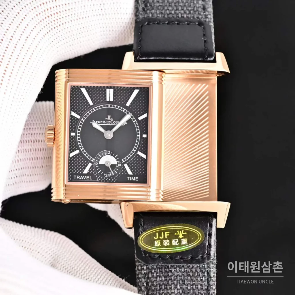 예거르쿨트르 리베르소 트리뷰트 듀오페이스 스몰 세컨즈 수동 시계 47mm Q3988482 화이트 다이얼