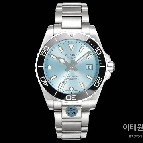 론진 3세대 하이드로콘퀘스트 세라믹 블랙베젤 스카이블루다이얼 오토매틱 42mm