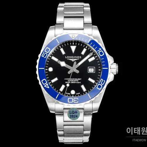 론진 3세대 하이드로콘퀘스트 세라믹 블루베젤 블랙다이얼 오토매틱 42mm