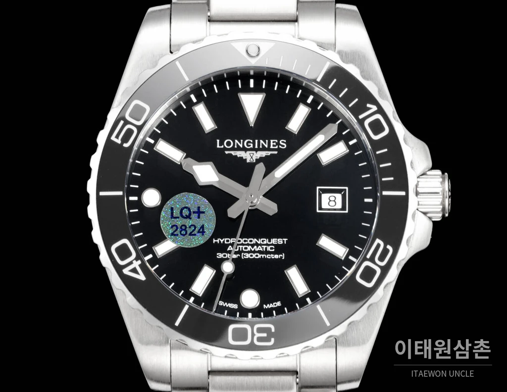 론진 3세대 하이드로콘퀘스트 세라믹 올블랙 오토매틱 42mm