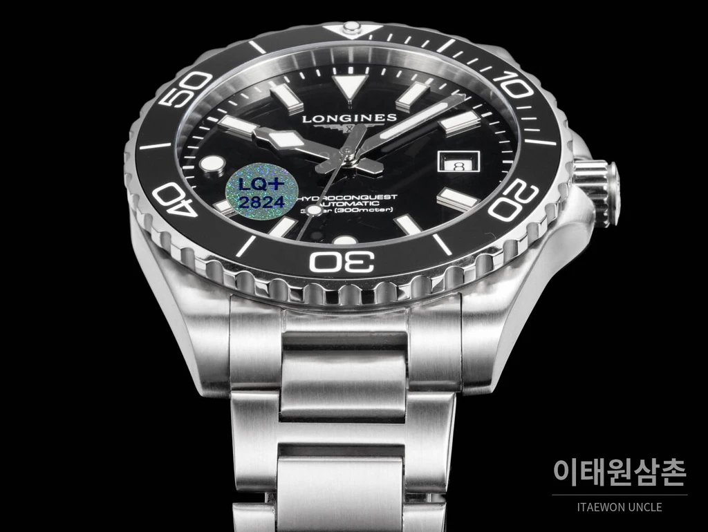 론진 3세대 하이드로콘퀘스트 세라믹 올블랙 오토매틱 42mm