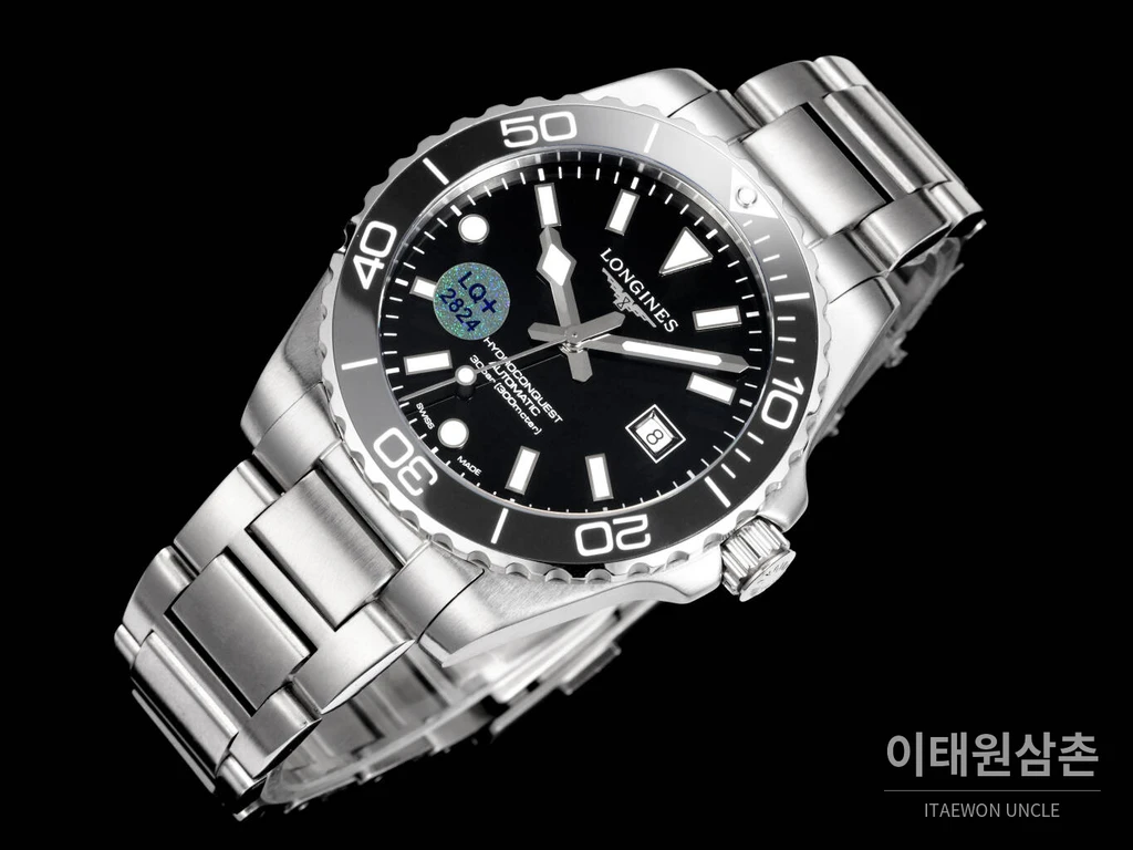 론진 3세대 하이드로콘퀘스트 세라믹 올블랙 오토매틱 42mm