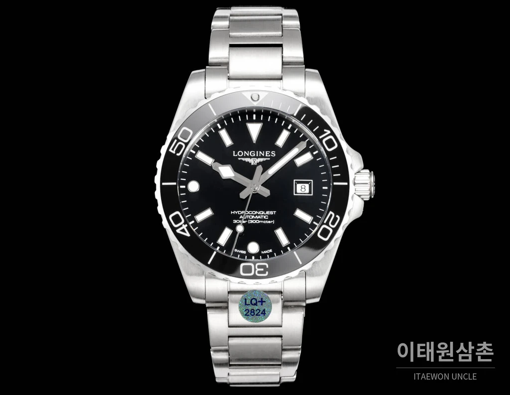 론진 3세대 하이드로콘퀘스트 세라믹 블랙다이얼 오토매틱 42mm